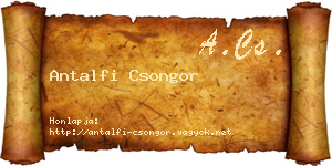 Antalfi Csongor névjegykártya